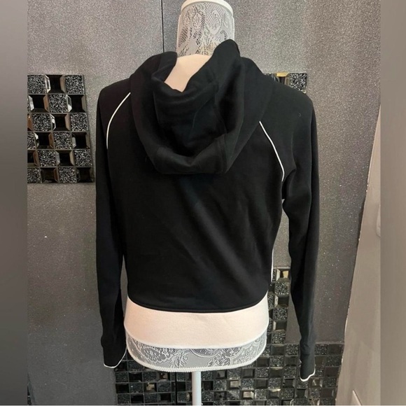 Moose Knuckles Hybrid Black and Light Pink Bomber Jacket - Picture 4 of 6